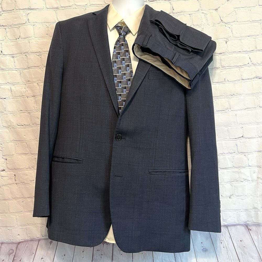 Brooks Brothers Explorer Regent Fit Blazer Jacket Size 42L w/ Size 38 Pants Blue